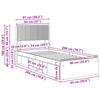 Bed Frame with Storage Space and Headboard Black 90 X 200 Cm