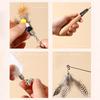 Colorful Insects Cat Teaser Stick with Bell Wooden Handle Replacement Head Indoor Interactive Kitten Spring Toy Cosas Para Gatos