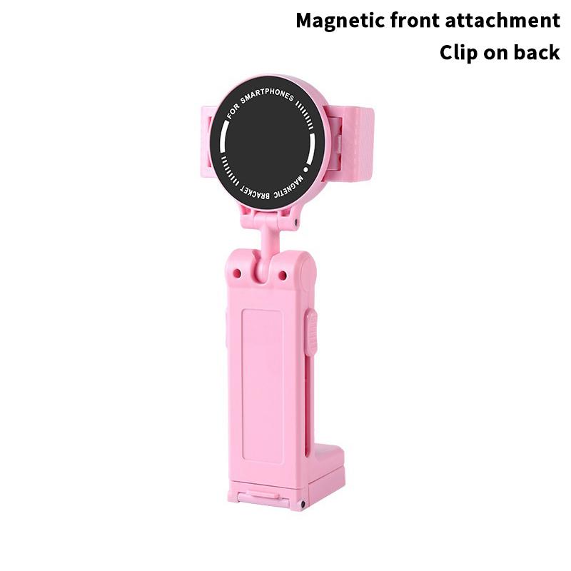 Multifunctional Magnetic Clip-On Cell Phone Holder Adjustable Selfie Holding Airplane Phone Stand Foldable Travel Desk Support