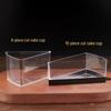 Triangle Mousse Cup with Lid - Disposable Transparent Dessert Cups for Pudding or Cake Slices (8-inch & 9-inch).