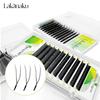 LAKANAKU Dark Brown U Shape YY Lashes Brown Premade Eye Lashes Extensions Fio U 2D Clover Cilios