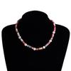 Bohemian Resort Beach Wind Colorful Pottery Sheet Beaded Necklace Women'S Wind Bracelet Charm