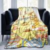 1pc PomPom Purin's Carnival Adventure Cartoon Blanket Home Decorative Throw Gift for Family and Friend, Perfect for Couch Bed Living Room Bedroom Offi