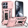 For Xiaomi 14T Pro Case Kickstand Slide Lens Lid PC+TPU Drop