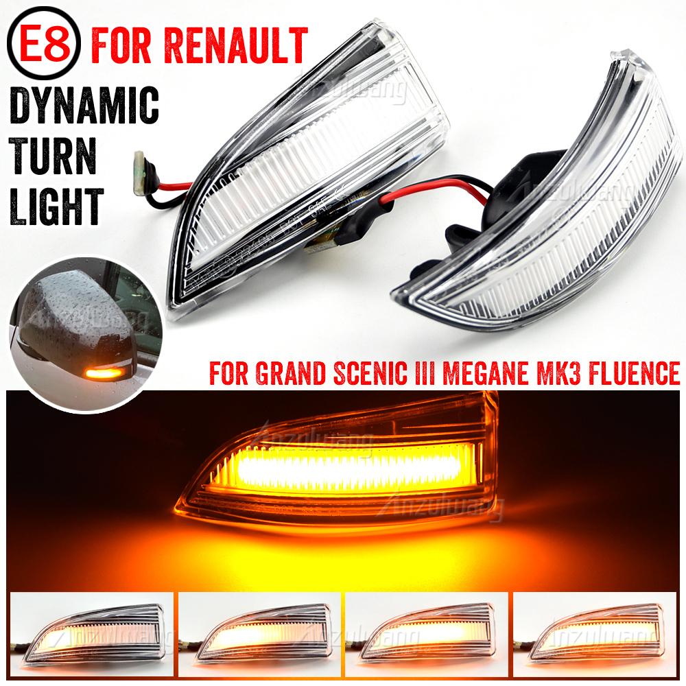 Dynamic Turn Signal Light For Renault Grand Scenic III Megane MK3 Fluence Latitude Samsung SM5 Rearview Mirror Indicator