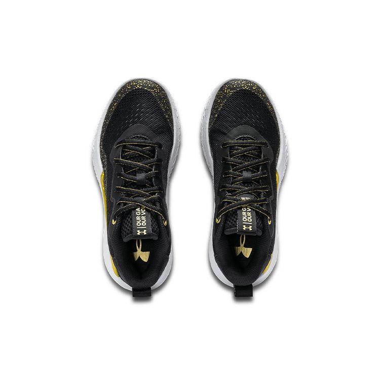 Under Armour  Flow Breakthru 2 Black Gold Women Sneakers White 3024594-002
