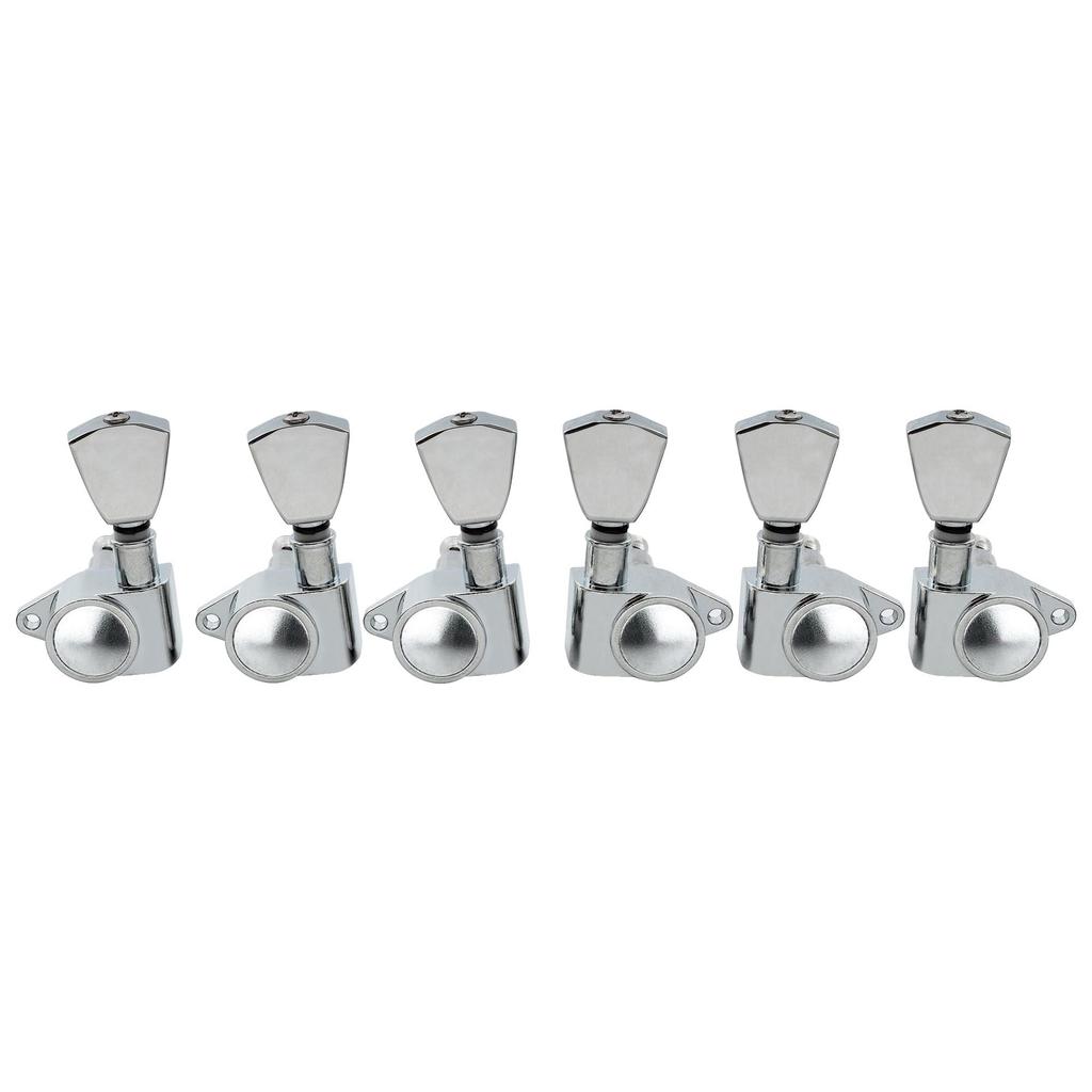 Musiclily Economy 3x3 Rotostyle Sealed Tuner Set for Epiphone Les Paul SG ES Keystone Button Chrome Guitar,