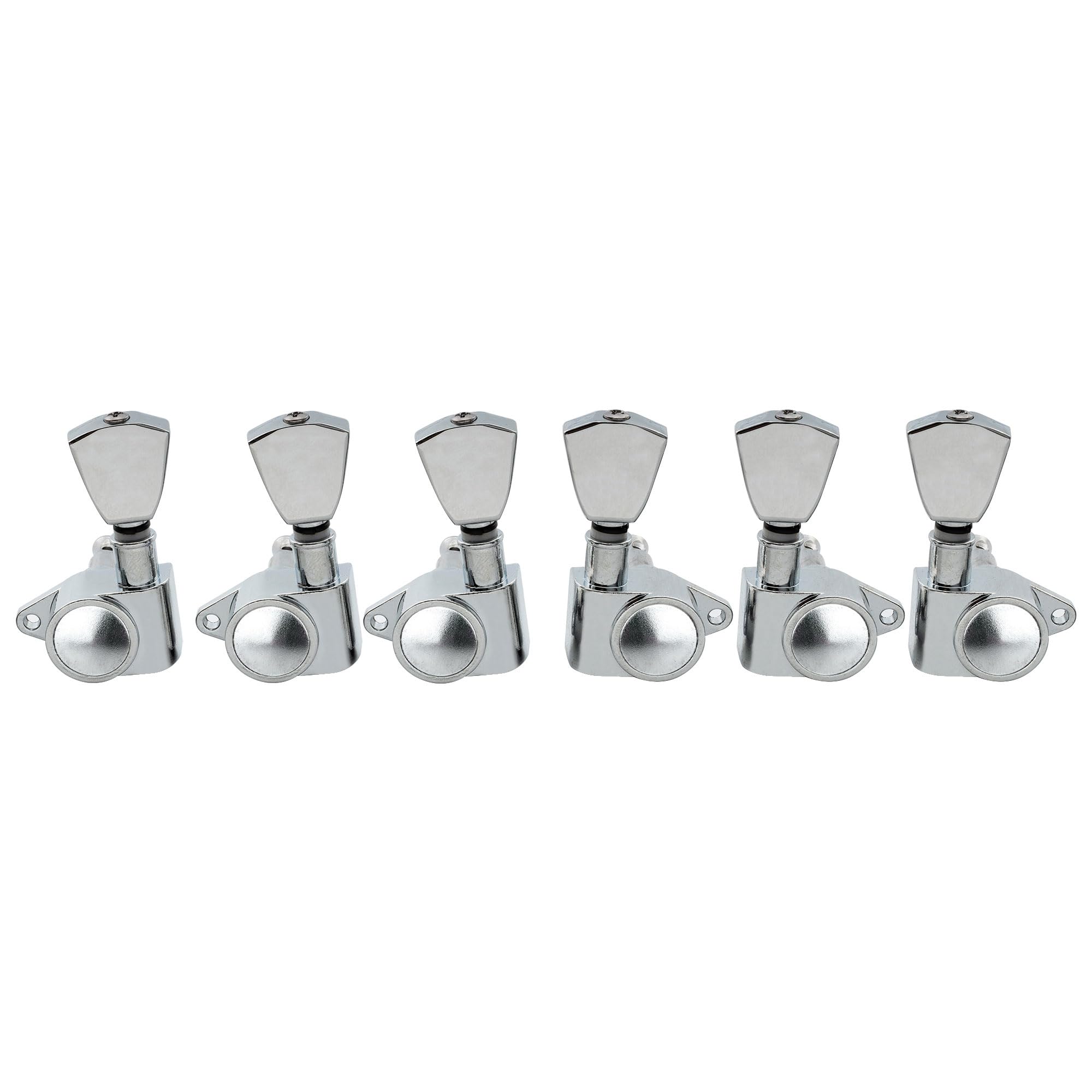 Musiclily Economy 3x3 Rotostyle Sealed Tuner Set for Epiphone Les Paul SG ES Keystone Button Chrome Guitar,