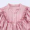 TAOP&ZA Women's Ruffle Stripe Layered Shirt - Spring 2026 Arrival