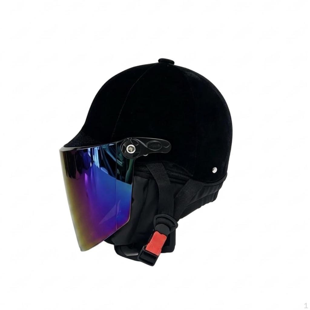 Casco da equitazione in velluto a copertura totale per cavalli, con cinturino regolabile, per cavalieri, fantini,