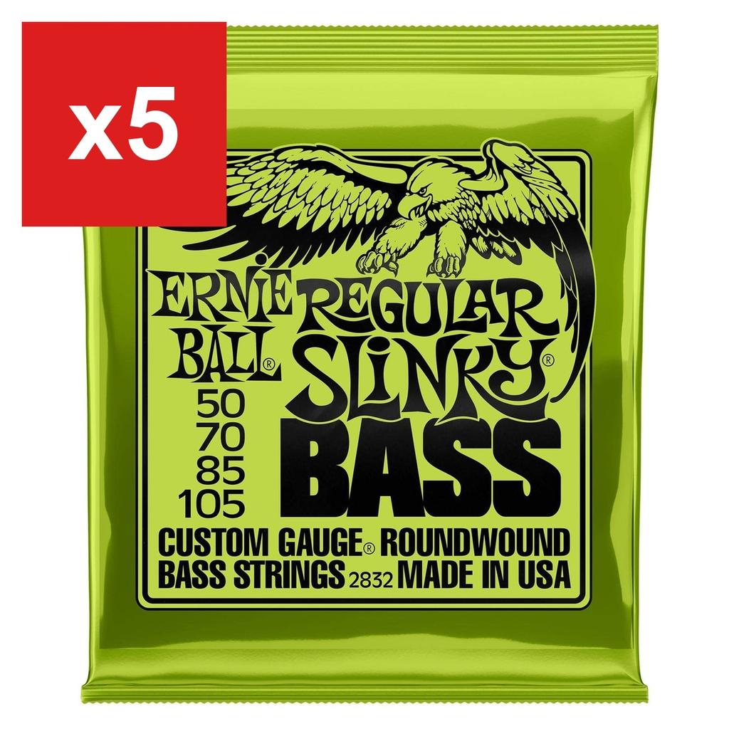 Ernie Ball 2832 Regular Slinky Bass Guitar Strings, .050-.105