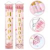 Black Gold Door Curtain Hanging Banner Happy Birthday Party Decor Adult 30th 40th 50th Birthday Party Anniversary Supplies