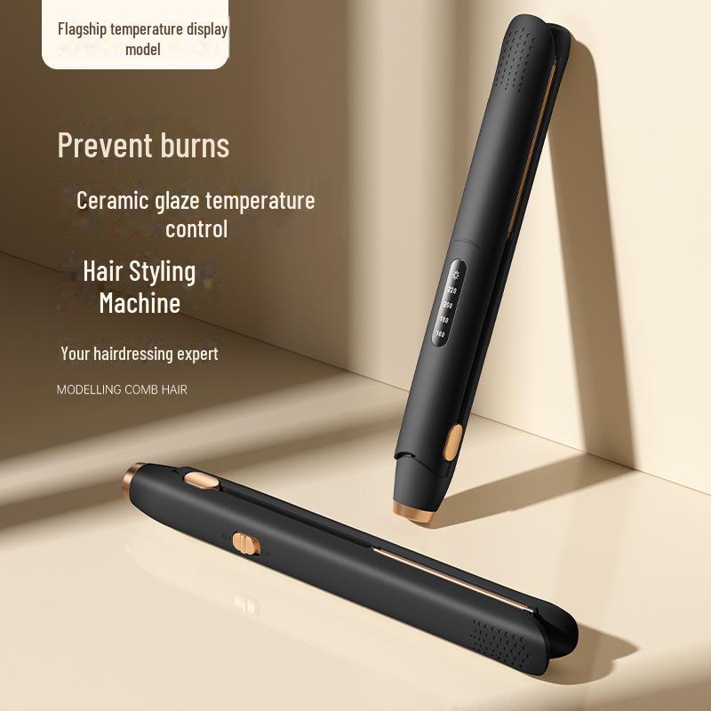 Dual-Use Automatic Hair Straightener & Curler with Wet/Dry Four-Temperature Settings 