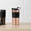Bodum Travel Mug 350ml - Copper Stainless Steel Insulated Tumbler, Leak-Proof