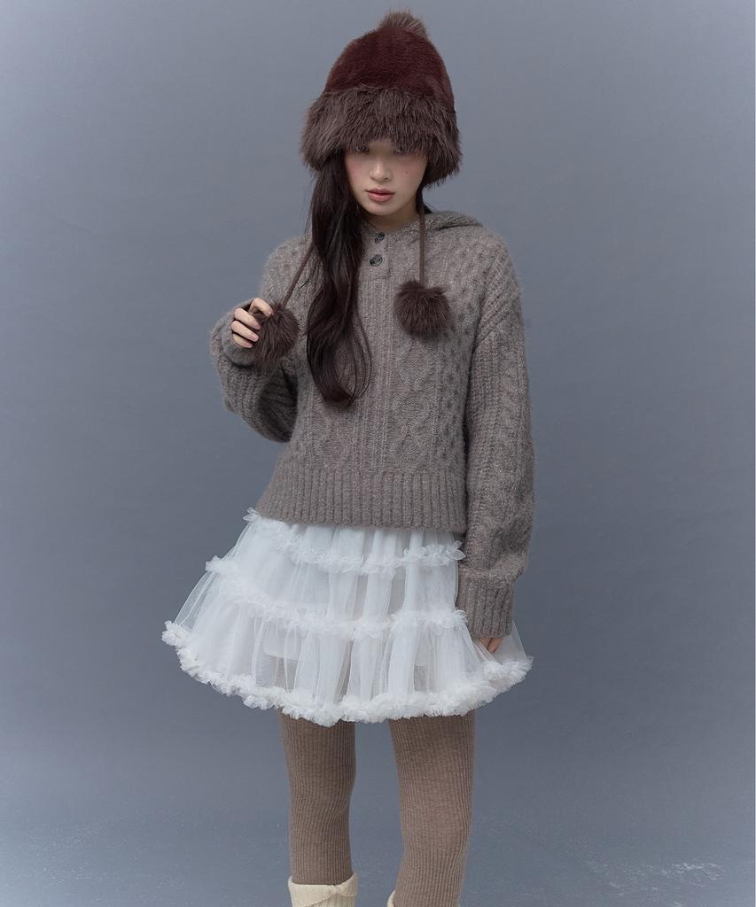 Deotiseu Winter Fur Pompom Hat_Tt5W711Br