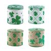 Patricks Day Craft Ribbon With Clovers Designs For Projects Party Decoration And More