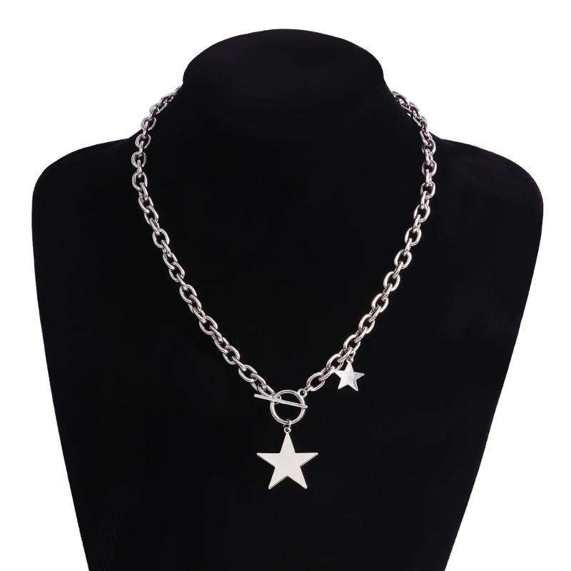 Collarbone Chain Temperament Simple Metal Five-pointed Star Necklace Bracelets