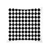 Simple Style Home Decoration Abstract Geometric Grid Black and White Lines Light Luxury Sofa Waist Support Pillow Cover Cushion