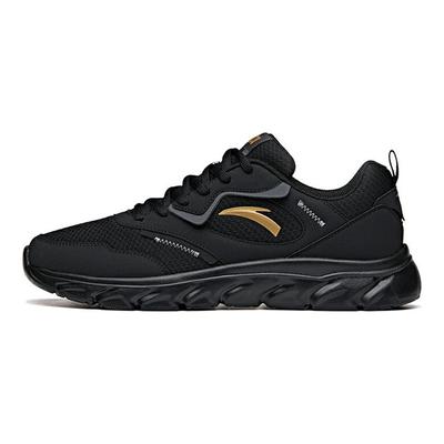 Leichte Stoßdämpfende Rutschfeste Abriebfeste Atmungsaktive Low-Top Laufschuhe Herren Sneakers Schwarz 912525514F-1