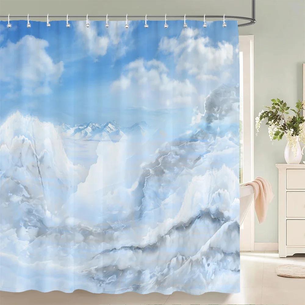 Colorful Abstract Marble Print Shower Curtain With Hook Waterproof Bathroom Curtain Polyester Curtain 3D Shower Curtains 180x180