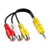 3,5mm Jack na 3 RCA Samec Audio Video AV Kabel AUX Stereo Kabel 3RCA Standardní Konvertor Drát Pro T CL TV Reproduktorová Skříň D VD Přehrávač