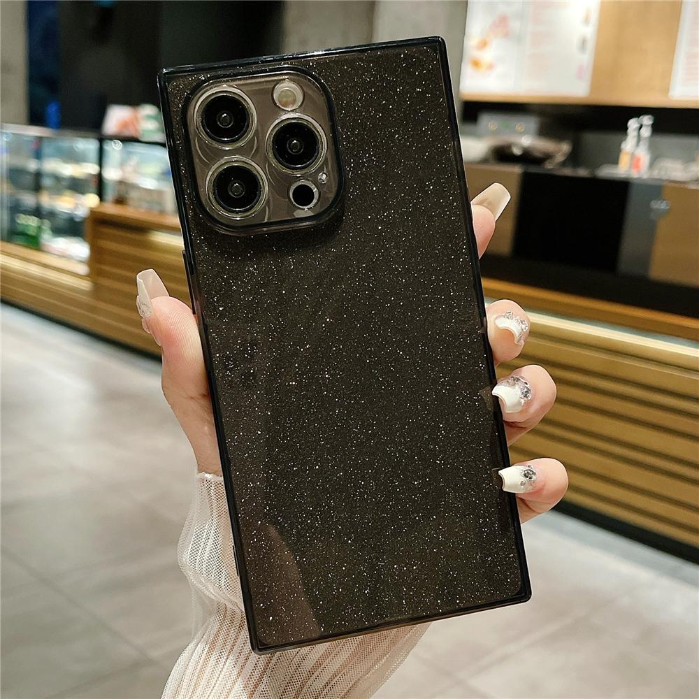 Luxury Transparent Glitter Fluorescent Transparent Case For iPhone 16 14 11 12 13 15 Pro Max 14/15/16 Plus INS Soft Silicone Cover