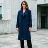 Men's Double-Breasted Trench Coat Notched Lapel Button Down Knee-Length Business Casual Long Jacket Overcoat for Men Fall Winter Coat With Pockets