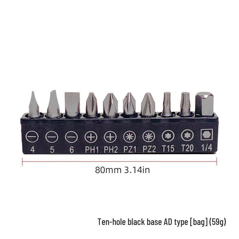 Magnetic S2 Steel Hardened Hex Ball Head Air Driver Bit 1/4" Pneumatic Screwdriver Attachment