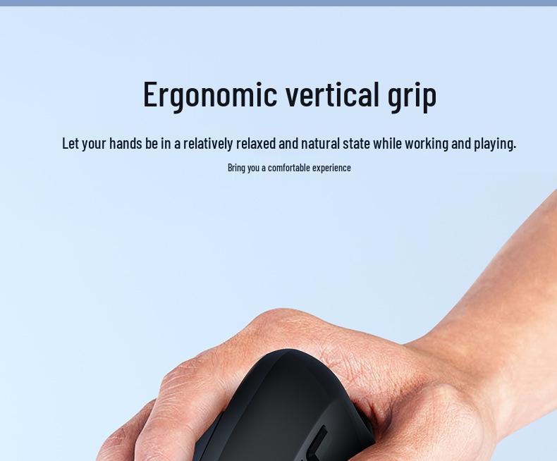 Ergonomic Wired Vertical Mouse with 6 Buttons for Office and Gaming