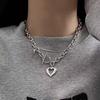 Fashion Love Heart Pendant Choker Necklace for Women Silver Color Clavicle Chain Female Party Jewelry on the Neck New