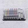 Fuse Box Holder 12 Way Blade W LED Light Waterproof Block Universal for Automotive Marine Yacht