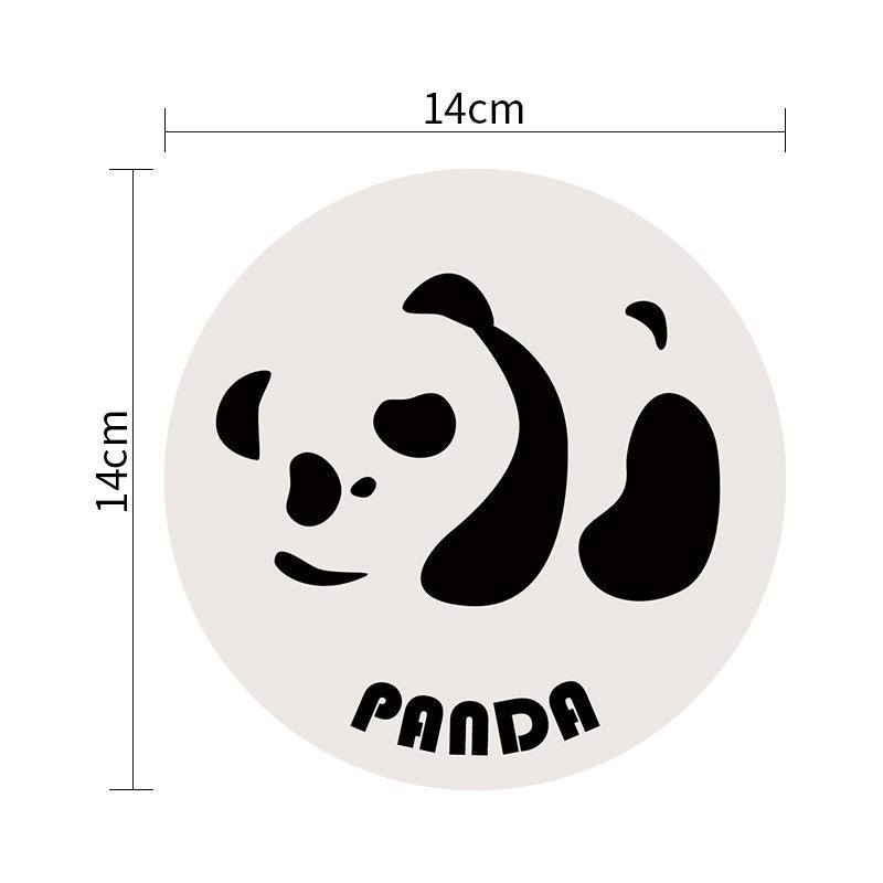 Cute Panda Coasters Waterproof Oil-free Washable Heat Insulation Soft Mats Table Mat Creative Round Non-slip Dinner Plate Cups