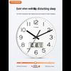 Timess Silent Quartz Wall Clock with Calendar and Temperature