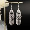Retro Miao Silver Tassel Earrings: Ethnic Yunnan Long Dangle Women's Jewelry