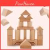 Wooden Building Blocks Set For Kids With Large Natural Grain For Early Education And Play