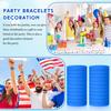 Liliful 50 Pcs Plain Silicone Rubber Bracelets Elastic Rubber Wristbands Blank Colored Bracelet Sports Bands for Stretch Wristband Wrist Bands for