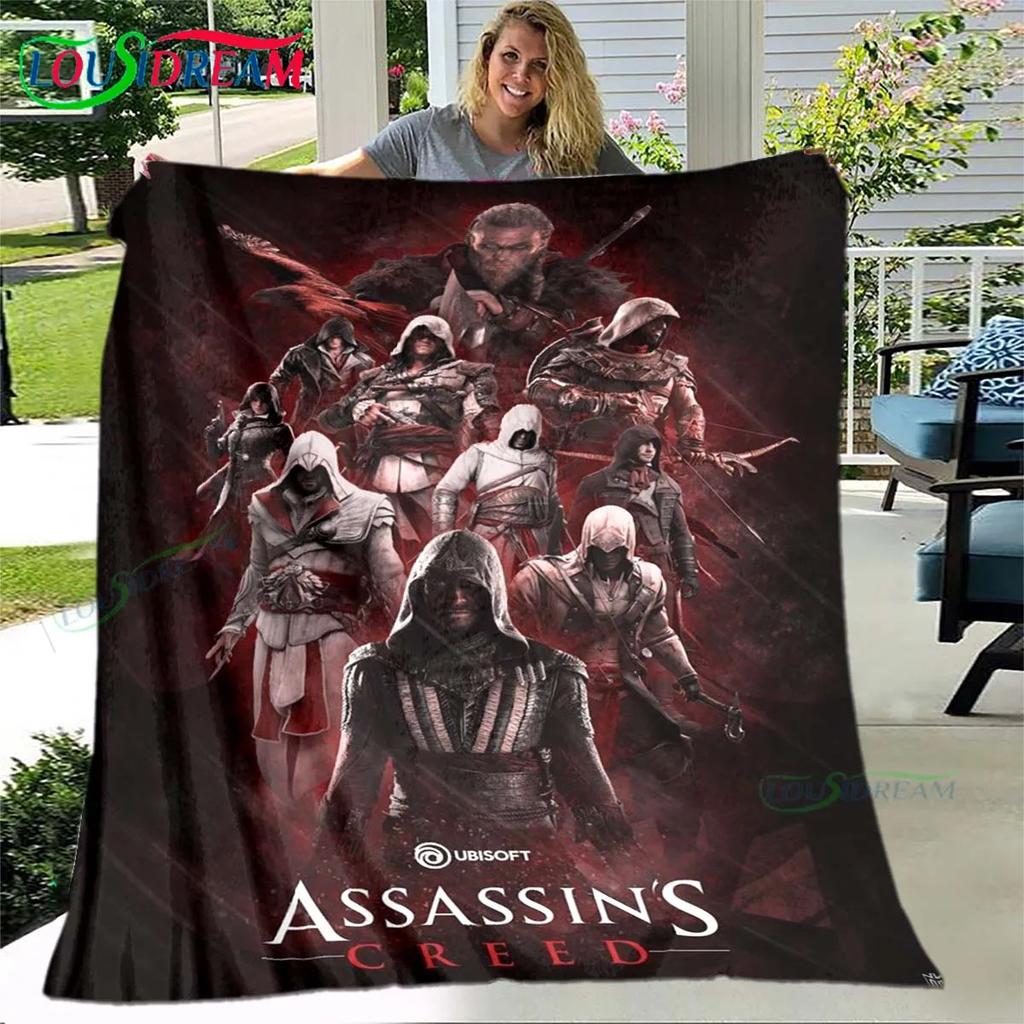 Manta 3D de Juegos de Moda A-Assassin’s Creed, Manta de Franela para Cama Sofá Picnic Oficina Senderismo Ocio Siesta Regalo de Cumpleaños