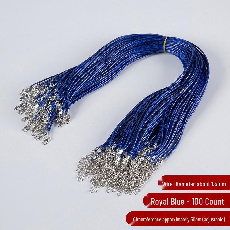 Black Leather Necklace Cord with Lobster Clasp for DIY Jewelry