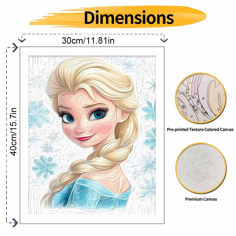 Disney Elsa Frozen Oil Art Painting Kit Home Wall Decor Handmade Gift for Room Decor Art Crafts Supplies Paint by Numbers Set 130