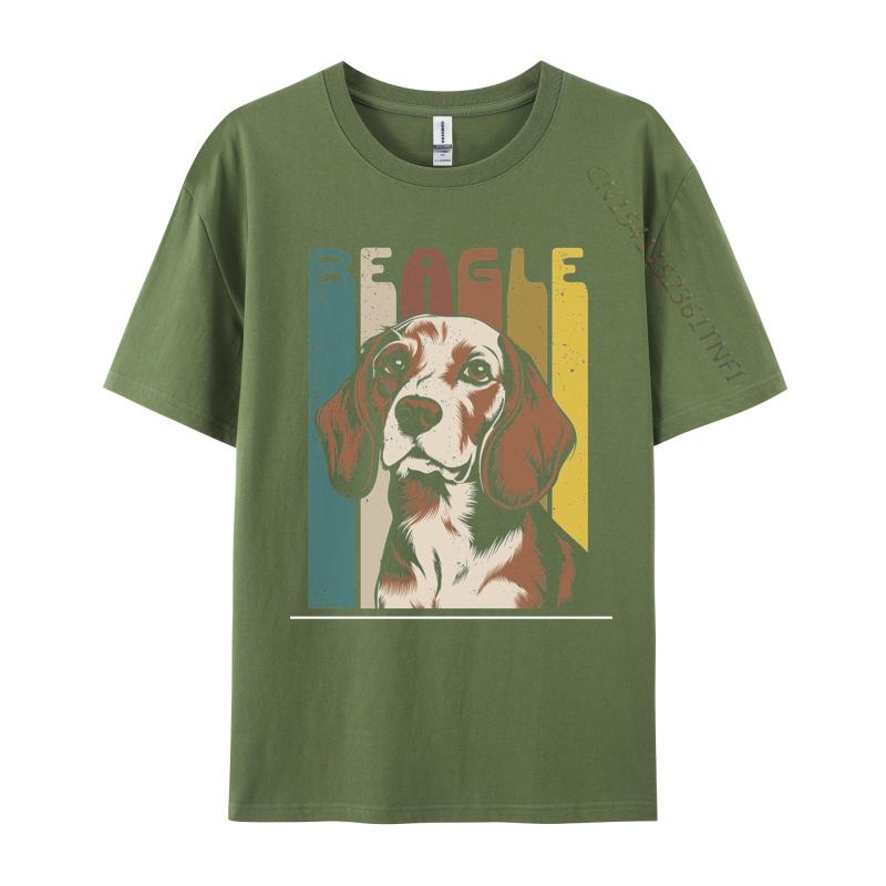 Retro Beagle Dog Tshirt Gift TShirt Cotton Tops T Shirt Fashionable Men Top TShirts Basic Camisetas