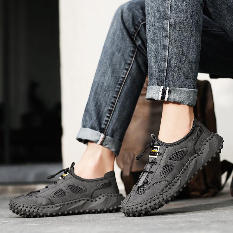 Fashion Men's Walking Shoes Breathable Lightweight Casual Tennis Shoes Hollow Out Running Shoes Tenis Masculino Sandals Mens Sneakers