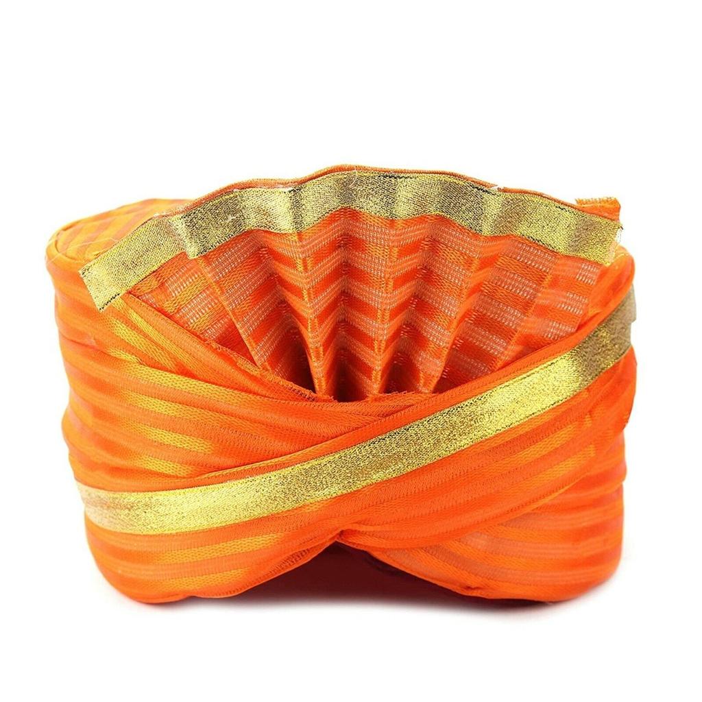 @ Indian Traditional Cotton Ethnic Orange Turban Pagri UKR669_60%OFF