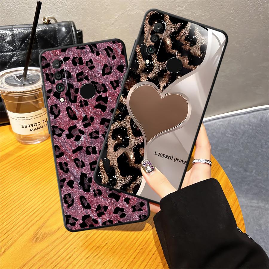 Phone Case for Huawei P30 P20 Pro P20 P40 Lite P20 Lite 2018 P Smart 2019 Soft Cover Cartoon Leopard Print Pattern