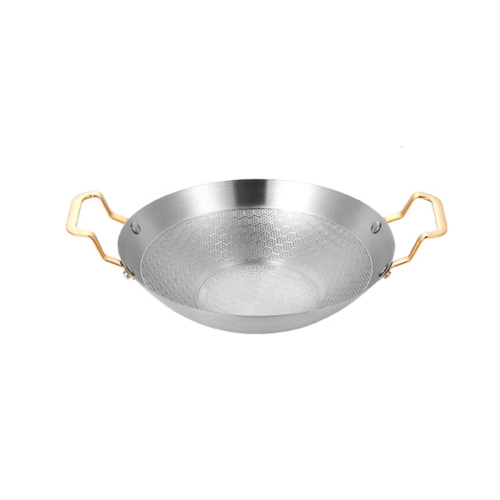 Korean Style Dry Boiler Non Stick Camping Wok Kitchen Accessory Frying Cooking Pot  Picnic