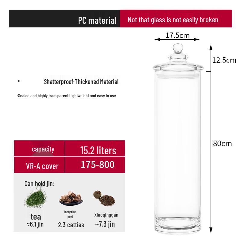 Transparent PC Acrylic Sealed Storage Jar