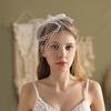 Pillbox Veil Fascinator Hat Tea Party Headwear Veil for Women Lady Black/White