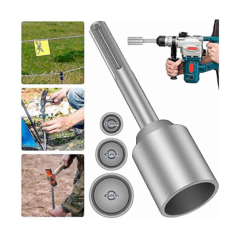 Ground Rod Driver 65mm Heavy Duty Steel Drill Bit Driver Wear Resistant Wide Compatibility Ground Rod Bits Socket