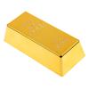 Imitation Gold Bar Bullion Plastic Paperweight Rectangle Prop Desk Decor Door Stopper for Gifts