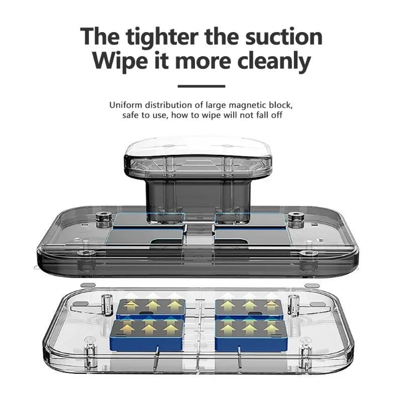 Nettoyeur de Vitres Magnétique 3-45mm Double Face Essuie-glace Vitre Brosse Nettoyante pour Laver les Vitres Outil de Nettoyage Ménager Extérieur