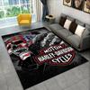 Tappeto Antiscivolo Area Retro H-Harleys Racing Moto per Soggiorno, Camera da Letto, Sala Giochi, Tappeto Morbido Pavimento Tappeto Decorazione Casa Stanza Bambini